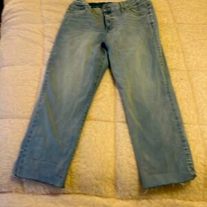 Express straight leg Raw Hem jeans.